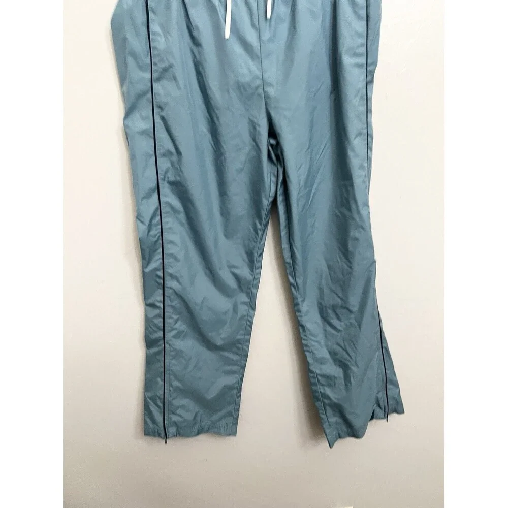 Vintage 90s Nike Wide Leg Baggy Lightweight Track Pants Size XL Blue Pockets